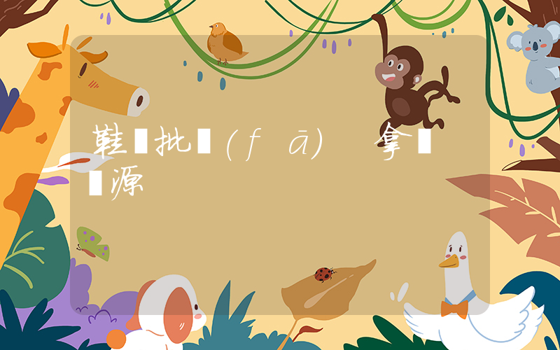 鞋類批發(fā) 拿貨 貨源插圖